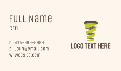 Twisted Coffee Cup  Business Card Image Preview