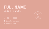 Whimsical Floral Serif Wordmark Business Card Image Preview