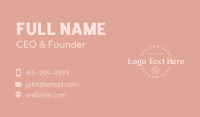 Whimsical Floral Serif Wordmark Business Card Design