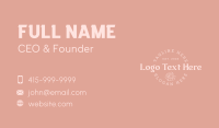 Whimsical Floral Serif Wordmark Business Card Image Preview