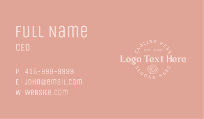 Whimsical Floral Serif Wordmark Business Card Image Preview