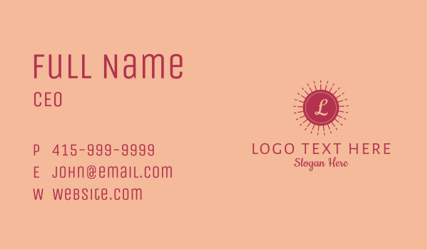 Dainty Beauty Brand Letter  Business Card Design Image Preview