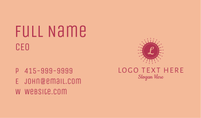 Dainty Beauty Brand Letter  Business Card Image Preview