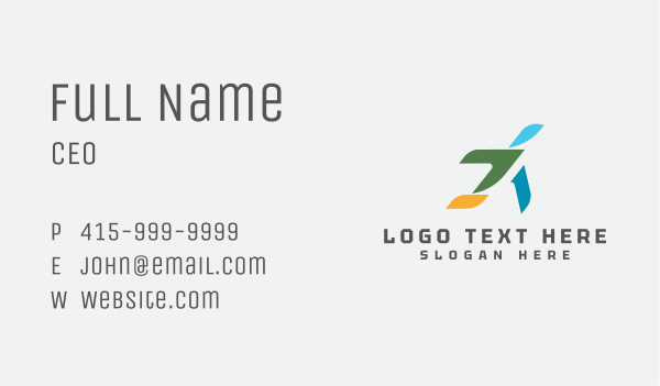Abstract Cargo Aircraft Business Card Design Image Preview