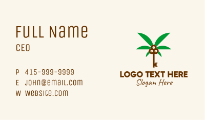 Coconut Key Business Card Image Preview