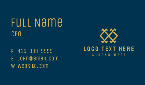 Gold Letter X Company  Business Card Design Image Preview