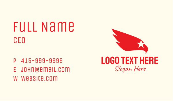 Eagle Star Eye Business Card Design Image Preview