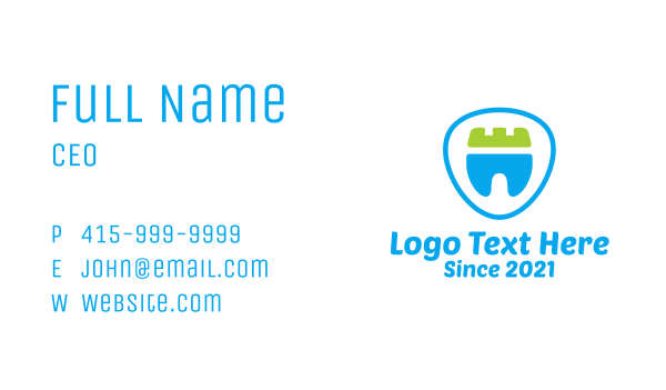 Dental Crown Tooth  Business Card Design Image Preview