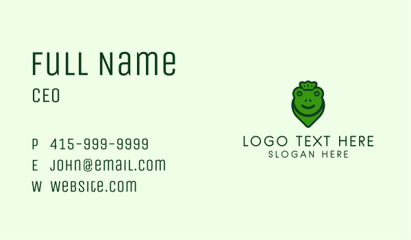 Crown Frog Pin Business Card Design Image Preview