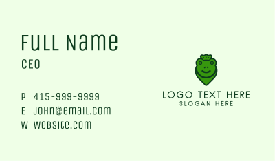 Crown Frog Pin Business Card Image Preview