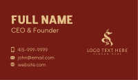 Premium Calligraphy Letter S Business Card Image Preview