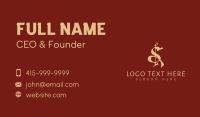 Premium Calligraphy Letter S Business Card Design