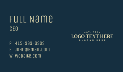 Classic Hipster Company Business Card Image Preview