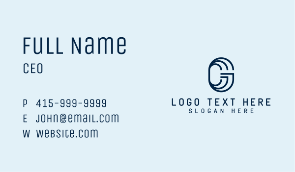 Generic Minimalist Letter G Business Card Design Image Preview