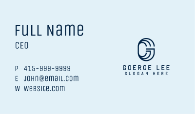 Generic Minimalist Letter G Business Card Image Preview