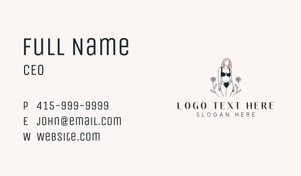 Woman Bikini Boutique Business Card Design Image Preview