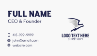 Minimalist Wild Eagle  Business Card Design