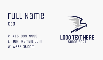 Minimalist Wild Eagle  Business Card Image Preview