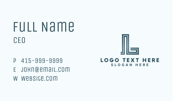 Letter L Corporate Brand  Business Card Design Image Preview