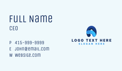 Creative Advertising Tech Letter A Business Card Image Preview