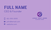 Corporate Double Check Mark Business Card Image Preview