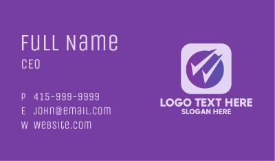 Corporate Double Check Mark Business Card Image Preview
