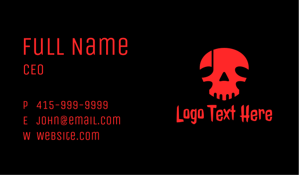 Death Note Skull Business Card Design Image Preview