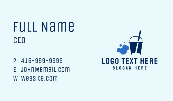 Cleaning Bucket Housekeeping Business Card Design Image Preview