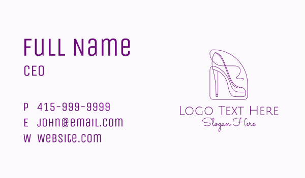 Fashion High Heels  Business Card Design Image Preview