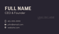 Minimalist Business Wordmark Business Card Preview