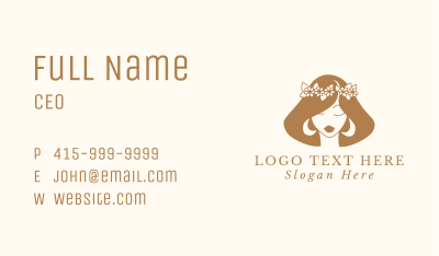 Flower Beauty Salon Woman Business Card Image Preview