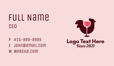 Wine Chicken Bistro Business Card Image Preview