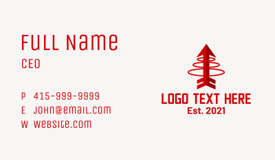 Red Arrow Archery Business Card Image Preview