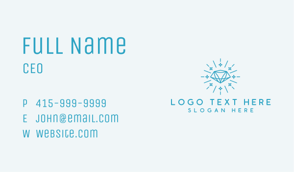Crystal Diamond Jewelry Business Card Design Image Preview