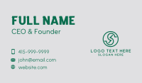 Green Bitcoin Letter S Business Card Design