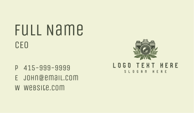 Floral Camera Lens Business Card Image Preview