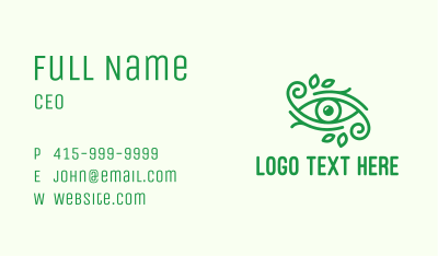 Green Nature Eye  Business Card