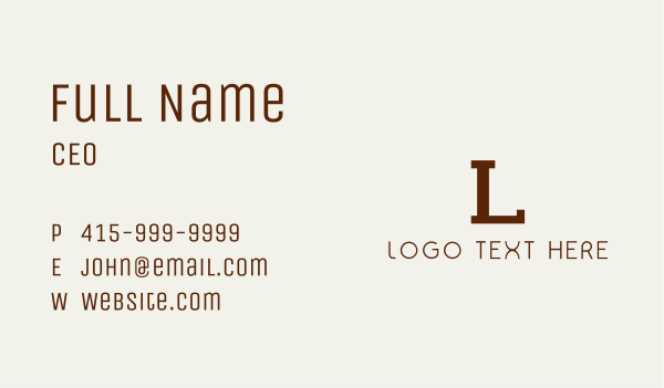 Minimalist Event Lettermark Business Card Design Image Preview
