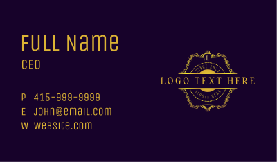 Luxury Ornamental Crest Business Card Image Preview