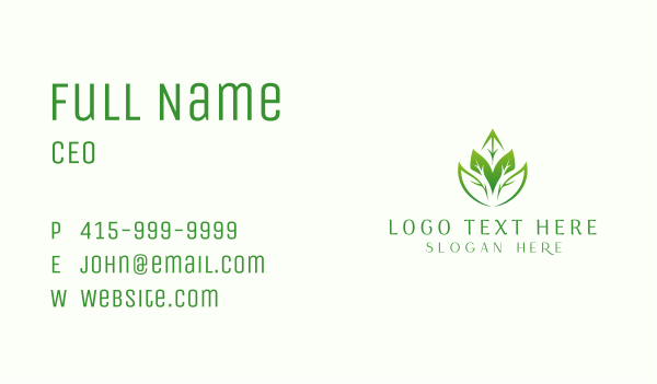 Eco leaves Farming Business Card Design Image Preview