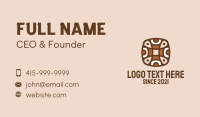 Ancient Aztec Pattern Business Card Preview