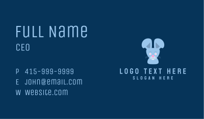 Cute Bunny Mascot Business Card Image Preview