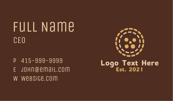 Brown Pastry Cookie  Business Card Design Image Preview