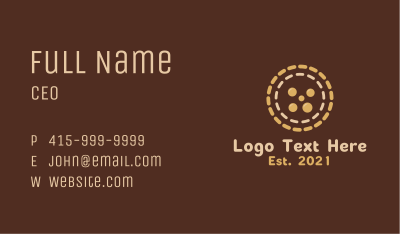 Brown Pastry Cookie  Business Card