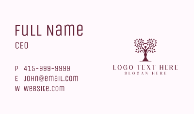 Nature Woman Tree  Business Card Image Preview