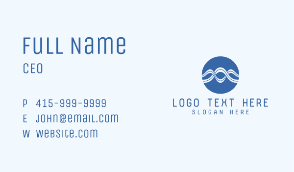 Generic Biotech Waves Business Card Design Image Preview