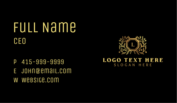 Luxury Vine Winery  Business Card Design Image Preview
