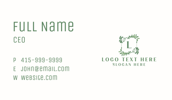 Eco Foliage Leaf Business Card Design Image Preview