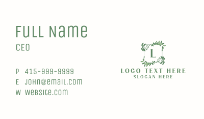 Eco Foliage Leaf Business Card Image Preview