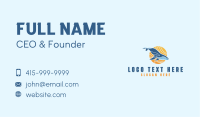 Swimming Whale Sun Business Card Image Preview